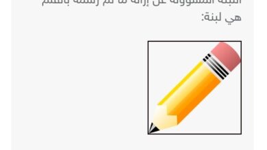 اللبنة المسؤولة عن إزالة ما تم رسمه بالقلم هي لبنة