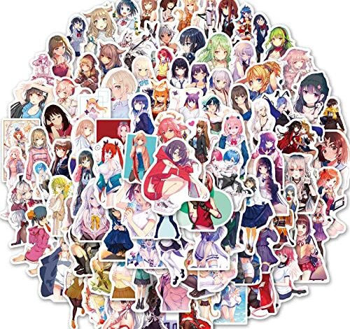 100Pcs Sexy Anime Girl Stickers Pack,Non-naked Lady Stickers Vinyl Waterproof for Teens Adults,Kawaii Anime Girl Stickers,Cute Sexy Hot Girl Stickers for Water Bottles,Laptop,Hydroflask