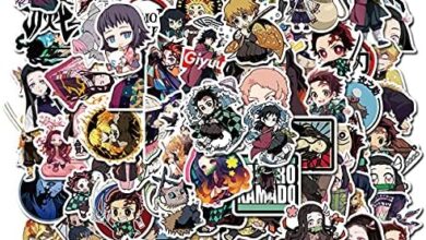 100pcs Anime Stickers Decals, Waterproof Japanese Anime Stickers Pack for Adults Teens Kids, Cute Cartoon Stickers for Water Bottle Laptop Skateboard Guitar