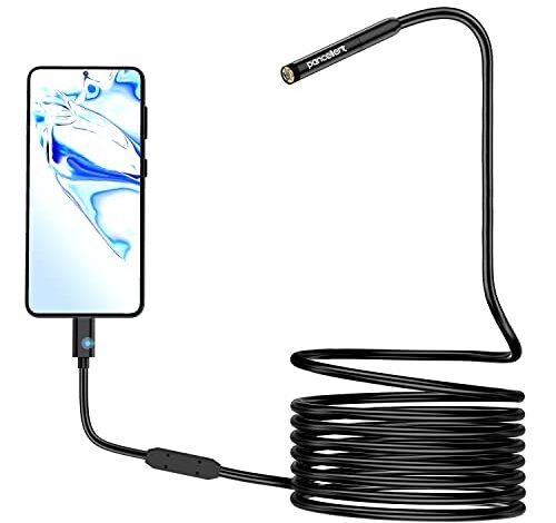 1080P Endoscope Snake Inspection Camera, Pancellent Type C Borescope, WiFi Scope Camera with 6 LED Lights for Android and iOS Smartphone, iPhone, iPad, Samsung (9.84FT)