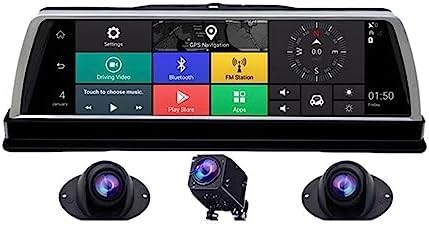 12 Inch Car DVR Android 4G Dash Cam Auto Register 4 Channel 360° Camera FHD 1080P WiFi Rear View Mirror ADS GPS Video Recorder (Color : K600, Size : None)