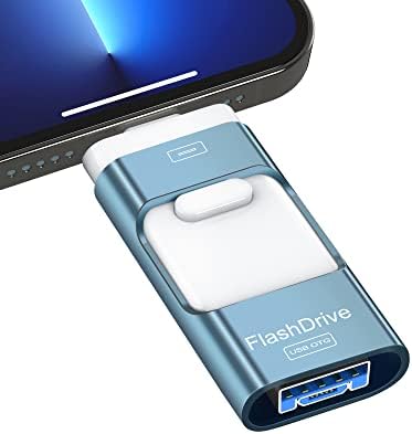 Sunany USB Flash Drive 256GB, Photo Stick Memory External Data Storage Thumb Drive Compatible for Phone, Pad, Android, PC and More Devices (Blue)