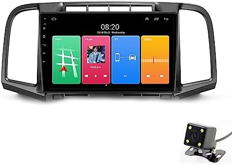 Car Stereo Apple Car-Play and Android Auto, 9'' QLED Touchscreen Car Stereo with Backup Camera, Bluetooth Car Radio Support Mirror Link,FM/Steering Wheel Control for Toyota Venza 2008-2016,Y1e