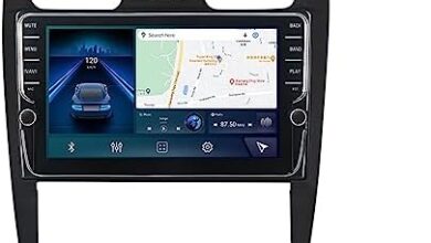 EnwInd Android 12 Car Stereo Car Radio GPS Navigation for Hyundai Sonata Fe 2004-2012 8 Inch IPS Screen Built-in Car-Play/Bluetooth/Wireless/Android Auto/4G WiFi/DSP/FM AM/Back Camera