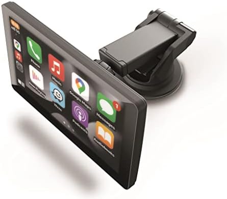 [2022 Updated] Car and Driver INTELLIDASH Slim with Apple Carplay and Android Auto, 7'' IPS Touchscreen Multimedia Player with Bluetooth, Mirror Link, SiriusXM, Google, Siri Assistant (Wired)