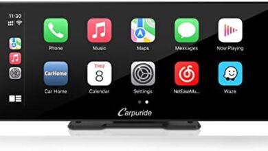 [2023 Newest ] Carpuride W103 Wireless Portable Apple Carplay & Android Auto, 10.3 inch 1080P Touch Screen Car Stereo, Mirror Link/GPS/Siri/FM/Google, Dash Windshield Mounted