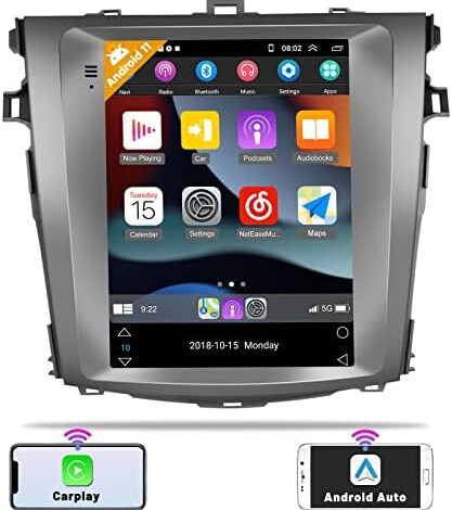 2G+32G for Toyota Corolla 2009-2013 Radio with Wireless CarPlay Android Auto Android 13 Car Stereo Hikity 9.7 Inch Touch Screen Bluetooth Car Radio with HiFi GPS Navigation WiFi Backup Camera Mic