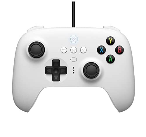 8Bitdo Ultimate Wired Controller, USB Wired Controller for PC Windows 10, Android, Steam Deck, Raspberry Pi and Switch (White)