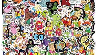 90s Cartoon Stickers 100 PCS Cartoon Anime Stickers for Kids Teens Adults Vinyl Waterproof 80s Cute Cartoon Stickers for Water Bottles Laptop Hydroflask Scrapbooking Journaling 90s Cartoon Stickers