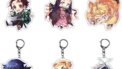 AG Dreamy Anime Keychain Set Cute Key Chain and Charm for Handbags, Purses, Bags