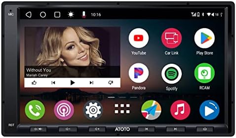 ATOTO A6PF Android Double-DIN Car Stereo, Wireless CarPlay, Wireless Android Auto, Mirrorlink, 7" Touchscreen in-Dash Navigation, GPS Tracker, WiFi/BT/USB Tethering, HD LRV, 2G+32G, A6G2A7PF