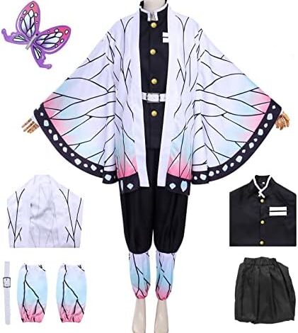 Alaiyaky Kamado Tanjiro Nezuko Cosplay Kids, Shinobu Zenitsu Giyuu Tomioka Kimono Cosplay Outfit Costume with Earring