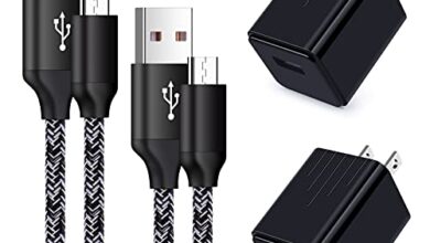 Android Charger, Android Phone Charger Micro USB Charger Cord Fast Charging Cable 6 ft Long with Wall Charger Block Plug for Samsung Galaxy S6 S7 J3 J7 Note 5,LG Stylo 2 3 Plus,Tablet,Kindle Fire