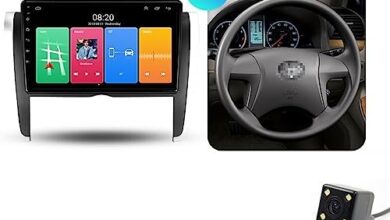 Android Double Din Car Stereo for Toyota Allion T260 2007-2020 9'' 1080P QLED Touch Screen Wireless Car-Play Android Auto GPS WiFi Bluetooth WiFi FM RDS Backup Camera External Mic,Y1e