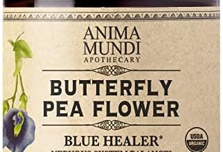 Anima Mundi Butterfly Pea Flower Powder - Organic Blue Healer Nervous System Support - Pure Butterfly Pea Flower for Tea or Combine with Epsom Salts in a Bath for Relaxing Properties (4.5 oz)