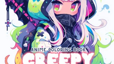 Anime Coloring Book: Creepy Kawaii: Manga Art & Anime Enthusiasts Stress Relief Adult Coloring