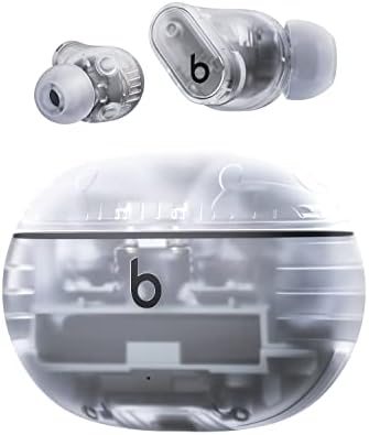 Beats Studio Buds + | True Wireless Noise Cancelling Earbuds, Enhanced Apple & Android Compatibility, Built-in Microphone, Sweat Resistant Bluetooth Headphones, Spatial Audio - Transparent