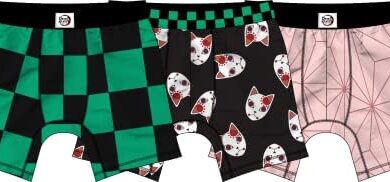 Bioworld Demon Slayer Character Patterns Men’s 3-Pack Boxer Briefs