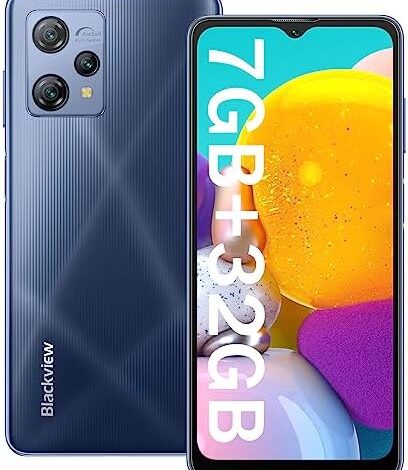 Blackview Unlocked Phones A53, 7GB+32GB 1TB TF, 5080mAh Battery+OTG, Android 12, 6.52 inch HD+, 4G Dual SIM, Face ID, GPS, 12MP Camera, 3.5mm Jack, Android Phone Unlocked Smartphone|Black…