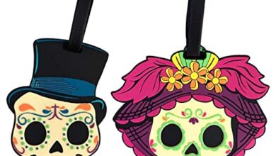 By Mexico, Character Luggage Tag Duo Day of the Dead (Catrina Felisa & Catrín Florencio)