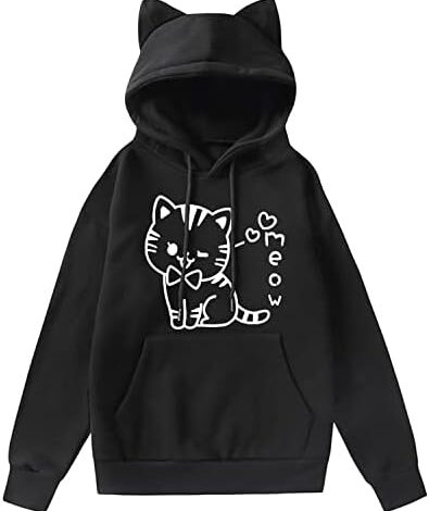 Cat Hoodies for Women Teen Girls