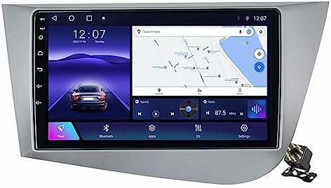 Charmstep 9'' Car Radio Stereo for Seat Leon 2005-2012 Android 12 Car Multimedia Player Support Navigation GPS Bluetooth Carplay/Android Auto WiFi 4G SWC FM/RDS+Backup Camera,Ts10/6+128g