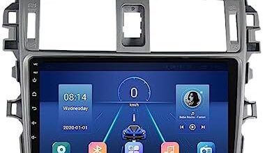 DEHIWI Android 12 Car Stereo with 720P AHD Backup Camera GPS Navigation 9 Inch Touch Screen for Toyota Corolla 2006~2013 Car Radio MP5 Media Player with 4G/WiFi/DSP/RDS/Carplay/Android Auto