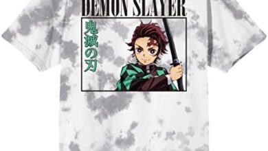 Demon Slayer Framed Tanjiro Crew Neck Short Sleeve Light Gray Sparse Cloud Wash Men's T-Shirt