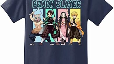 Demon Slayer Mens Anime T-Shirt Kimetsu no Yaiba Shirt - Tanjiro Kamado Tee