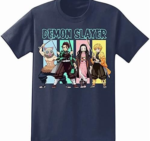 Demon Slayer Mens Anime T-Shirt Kimetsu no Yaiba Shirt - Tanjiro Kamado Tee