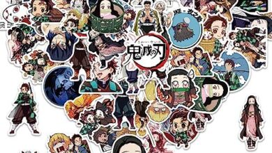 Demon Slayer Stickers 50pcs, Anime Cartoon Stickers for Cute Water Bottle Laptop Travel Case Car Skateboard Motorcycle Bicycle Luggage Guitar Bike (Demons)