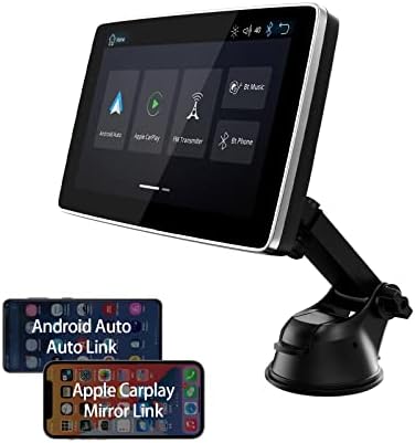 DriveLink Newest Portable Car Play Screen with Wireless Apple Carplay, Android Auto, AirPlay, AutoLink - 2023 Dash Mount Smart 7 Inch Display with Navigation, Bluetooth to Any Car