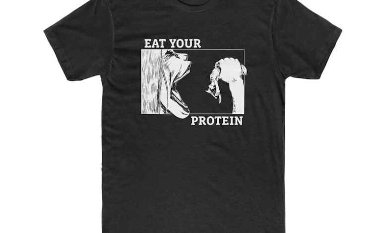 Eat Your Protein Shirt, Attack%On Shirt, Ti%tan Shirt, Anime Gym Sweatshirt, Pump - Bodybuilding - Fitness Shirt