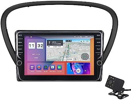 EnwInd Android 12 Car Stereo Car Radio GPS Navigation for Peugeot 607 2004-2010 8 Inch IPS Screen Built-in Car-Play/Bluetooth/Wireless/Android Auto/4G WiFi/DSP/FM AM/Back Camera