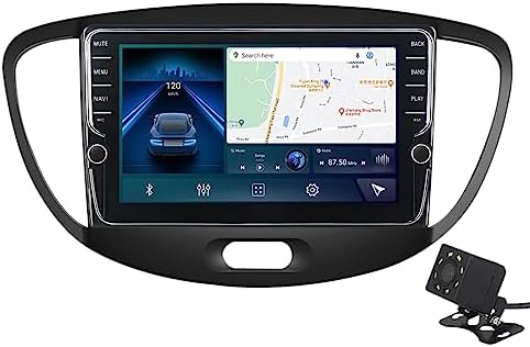 EnwInd Android 12 Car Stereo for Hyundai i10 2007-2013 Car Radio GPS Navigation 8 Inch IPS Screen Built-in Car-Play/Bluetooth/Wireless/Android Auto/4G WiFi/DSP/FM AM/Back Camera