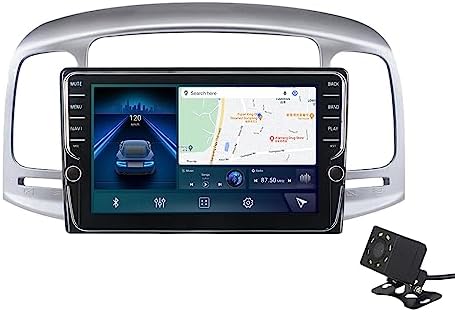 EnwInd GPS Navigation 8 Inch IPS Screen Android 12 Car Stereo Car Radio for Hyundai Accent 2006-2011 Built-in Car-Play/Bluetooth/Wireless/Android Auto/4G WiFi/DSP/FM AM/Back Camera
