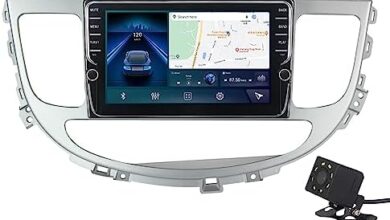 EnwInd for Hyundai Rohens Genesis 2008-2013 Android 12 Car Stereo Car Radio GPS Navigation 8 Inch IPS Screen Built-in Car-Play/Bluetooth/Wireless/Android Auto/4G WiFi/DSP/FM AM/Back Camera