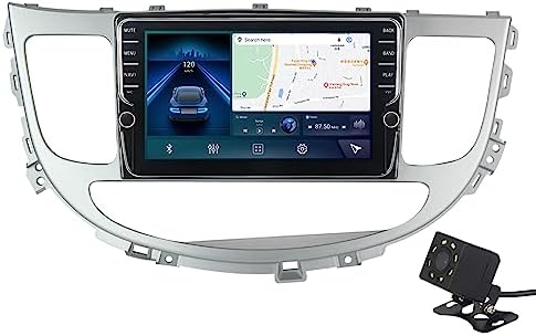 EnwInd for Hyundai Rohens Genesis 2008-2013 Android 12 Car Stereo Car Radio GPS Navigation 8 Inch IPS Screen Built-in Car-Play/Bluetooth/Wireless/Android Auto/4G WiFi/DSP/FM AM/Back Camera