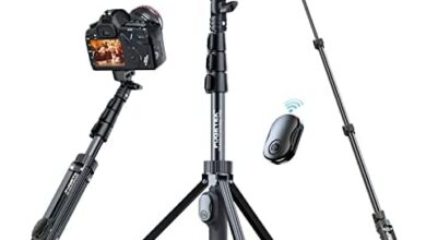 Fugetek 51" Professional Selfie Stick Tripod, 100% All Aluminum Stick & Legs, Lightweight, Detachable Bluetooth Remote, Portable All in One, Compatible with iPhone & Android, Non Skid Feet, Black