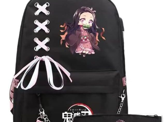 GERSH Anime Nezuko Laptop Backpack Anime Backpack School Backpack Laptop Bag 17.7 inch (Nezuko)