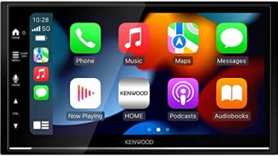 KENWOOD DMX7709S 6.8-Inch Capacitive Touch Screen, Car Stereo, CarPlay and Android Auto, Bluetooth, AM/FM Radio, MP3 Player, USB Port, Double DIN, 13-Band EQ, SiriusXM