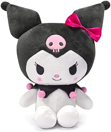 Kawaii Anime Plush Doll 10", Cartoon Stuffed Animal Figure Plushies Pillow Toy, Super Cute Cartoon Theme Party Favor, Soft Lovely Plushies Gift for Girls Teens Fans Birthday Decoration (Black Kuro)
