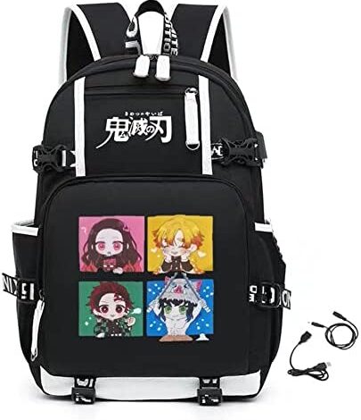 Mxcostume Anime Backpack Cartoon Pattern Printing Laptop Bookbag Cosplay Accessories (Pattern-2)