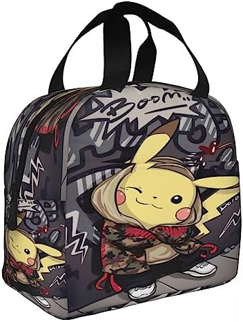 ORXEDW Anime Lunch Bag boy/Girl Portable Lunch Bag can be reused Large Capacity Cartoon Lunch Bag Travel Picnic Gift (Lunch bag-1,one size)