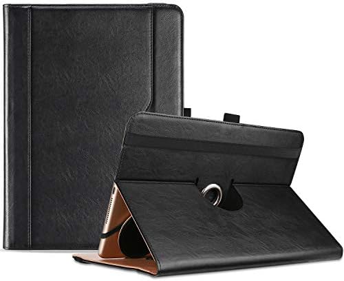 ProCase 9"-10.1" Inch Universal Tablet Rotating Case, Protective Cover Stand Folio Swivel Case for 9 10 10.1 Inch Android Touchscreen Tablet, with 360 Degree Rotatable Kickstand -Black