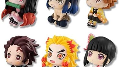 RUIYUE Demon Slayer 3.7" Anime Figures Set: Tanjiro, Nezuko, Kyoujurou - PVC Collectible Toys for Fans (6 PCS)