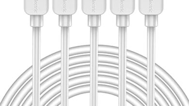 SMALLElectric Micro USB Cable (5-Pack, 6FT) Android Charger, Micro USB Charger Cable Long Android Phone Charger Cord for Samsung Galaxy S7 S6 Edge J7 S5,Note 5 4,LG 4 K40 K20,MP3,Kindle,Tablet,White