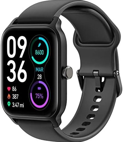 TOOBUR Smart Watch for Men Women Alexa Built-in, 1.8" IP68 Waterproof Fitness Tracker with Heart Rate/Blood Oxygen/Sleep Tracker/100 Sport Modes/Answer Make Calls, Fitness Watch Android iOS Compatible