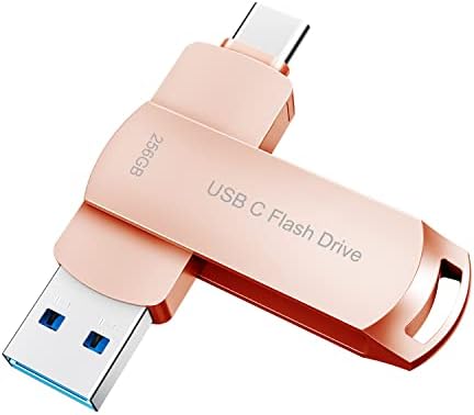 USB Flash Drive 256GB USB C Thumb Drive Memory Stick Android Phone Photo Stick External Storage Drive DEZOBYTE Compatible Android Phone Pad Ma c-Book USB C and Computer Pink 256G