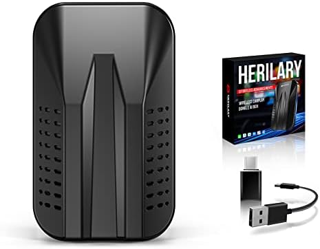 Wireless CarPlay Adapter Wireless CarPlay & Android Auto Adapter 3 in 1 Fit for Factory Wired CarPlay Cars from 2017 Fast Connect, Plug & Play Support Netflix & YouTube and Downloading Applications